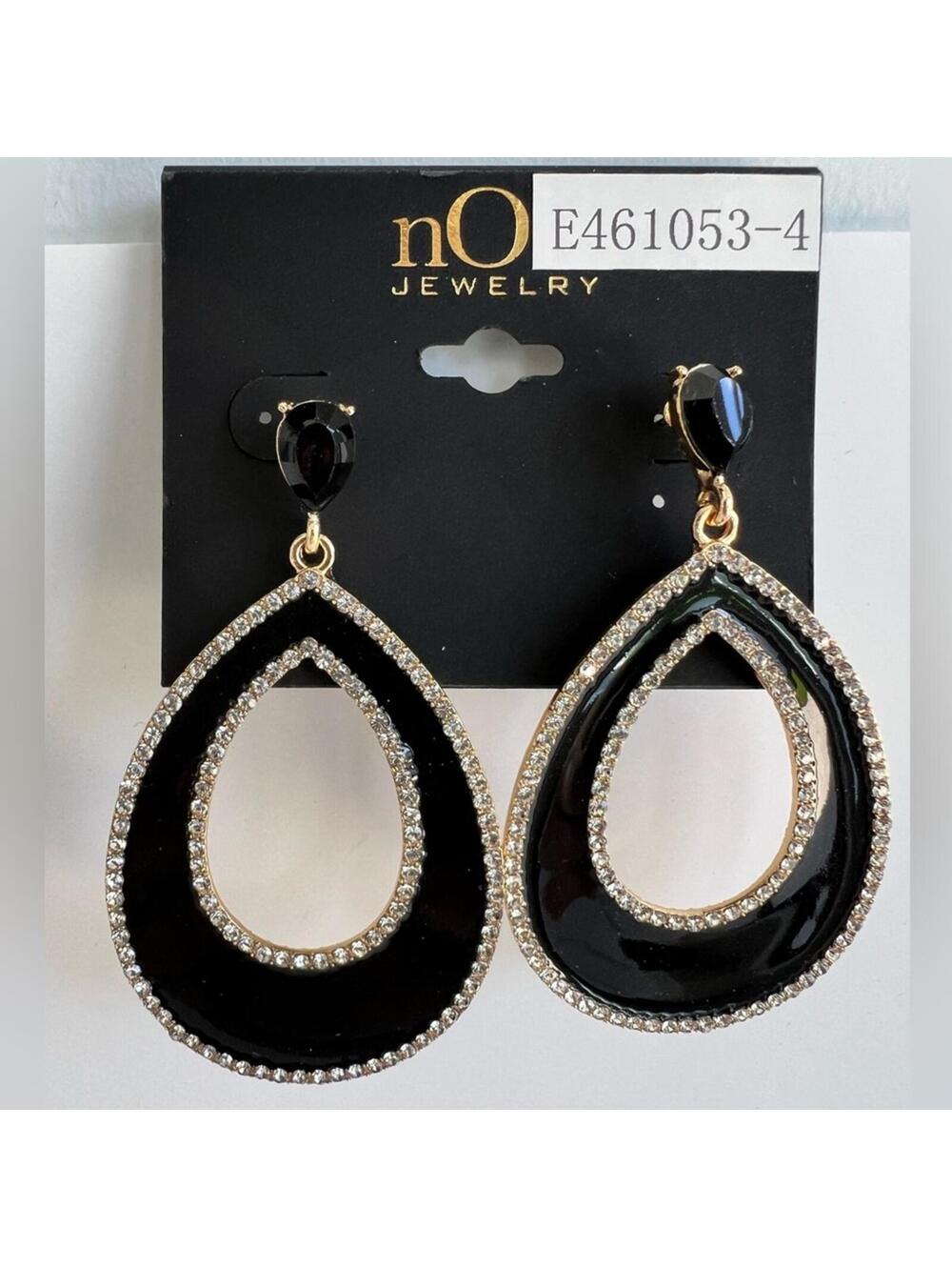 nOir Jewelry (Nordstroms) - Black Enamel Earrings for Pierced Ears